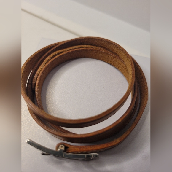 HERMES Paris Hapi 3 Tan Leather H Buckle Wraparound Bracelet Unisex - Picture 2 of 3